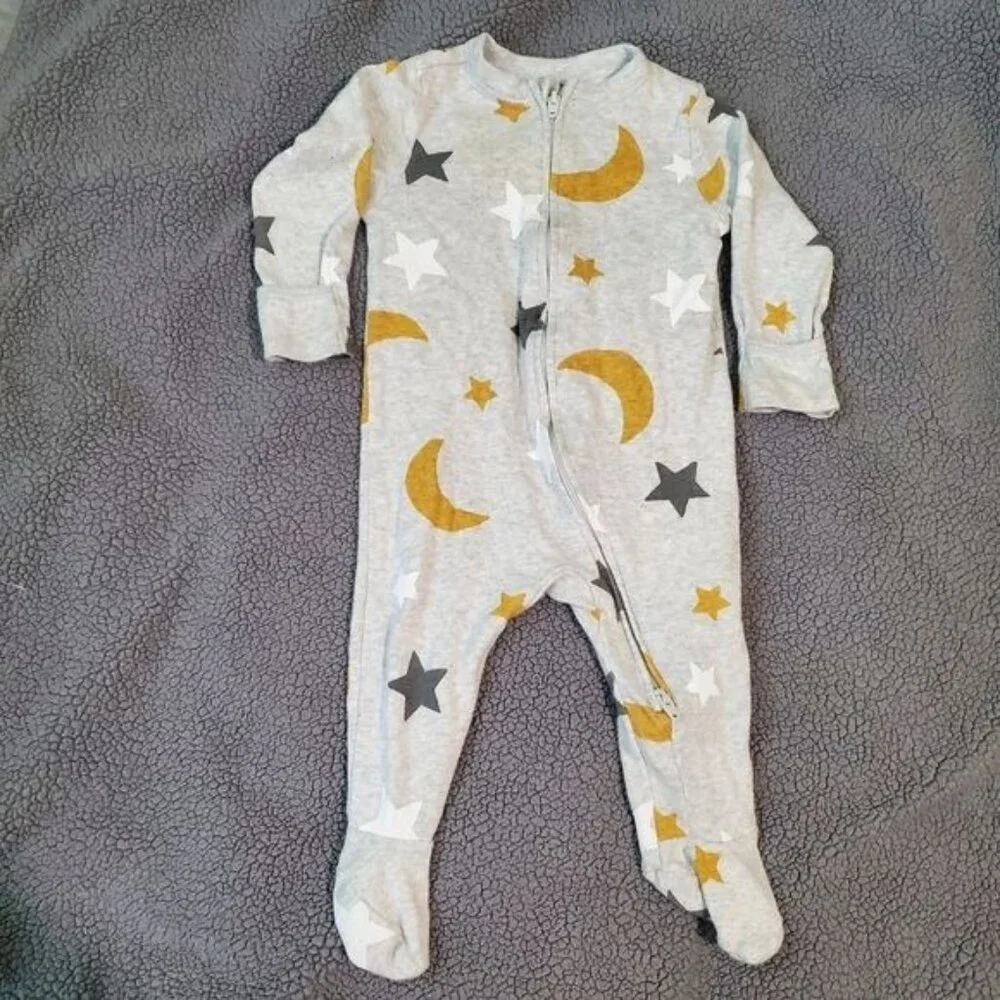 Old Navy Footie Overall & sckoon New York Pants Both Sz‎ 3-6 Months